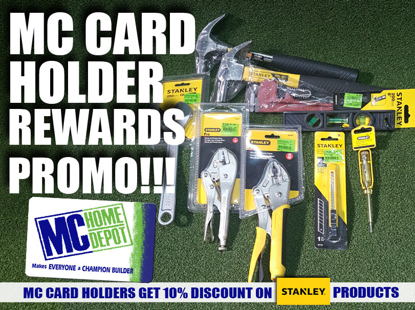 10% off on Stanley Tools for MC Home Depot Card Holders