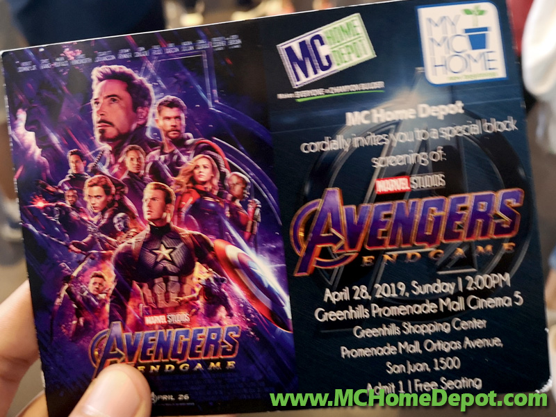MC Home Depot Avengers Endgame Block Screening